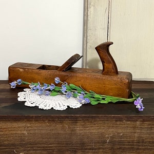 Scioto Works 16&quot; Wood Plane Wood Carpenter Planer Wooden Hand Planer Vintage Old Woodworking Tool