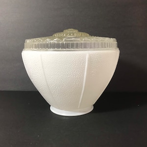 NO PERFECTO AGRIETADO Blanco / Claro Vidrio Techo Reemplazo Sombra 4 "Instalador x 8 1/4 "W x 7"T Reemplazo De La Lámpara Cubierta de la Escuela Globo de la Casa de La Escuela
