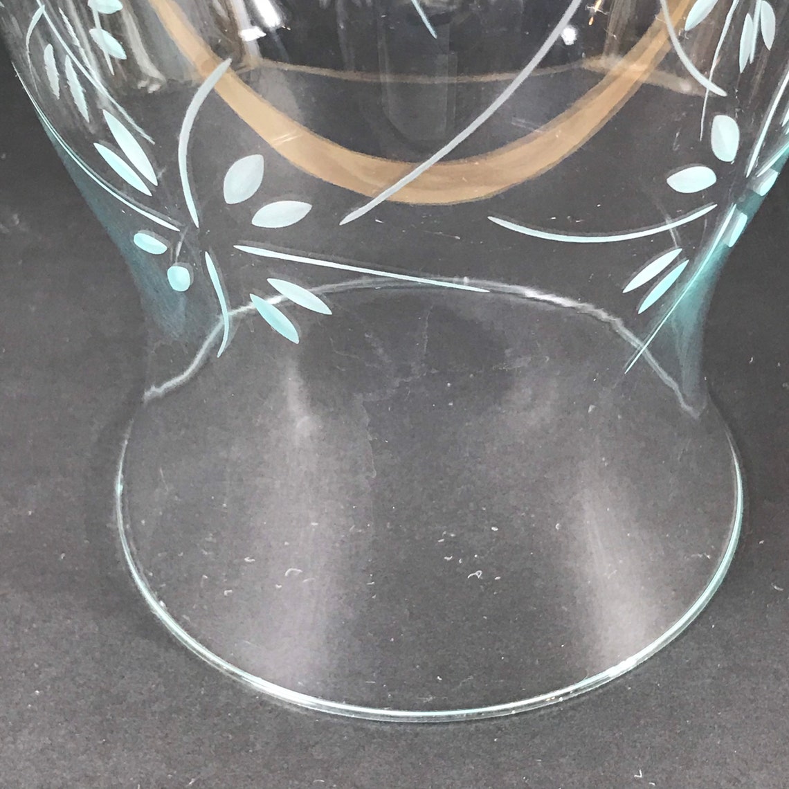 Floral Star Etched Glass Hurricane Candle Globe Shade 11 Etsy