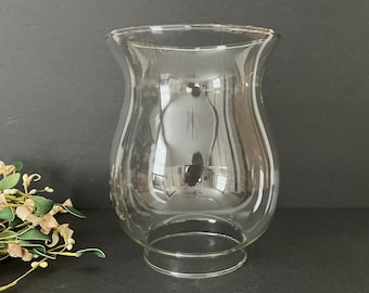 3 1/2” fitter x 8” tall Snifter Shade Clear Glass Replacement Tapered 5 1/8” top opening - Candle Shade