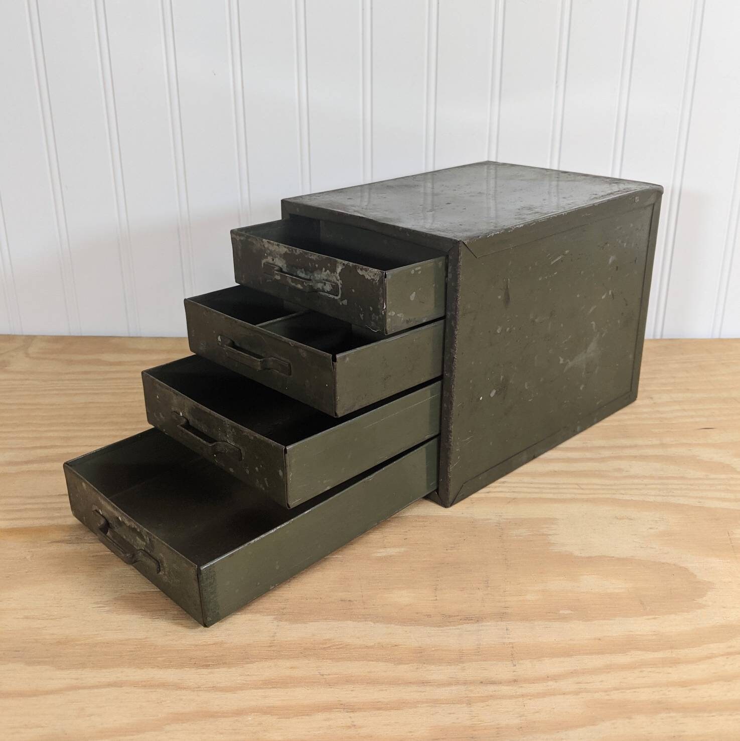 Sm Metal Storage Box 4Drawers w Dividers 6 1/4 Etsy