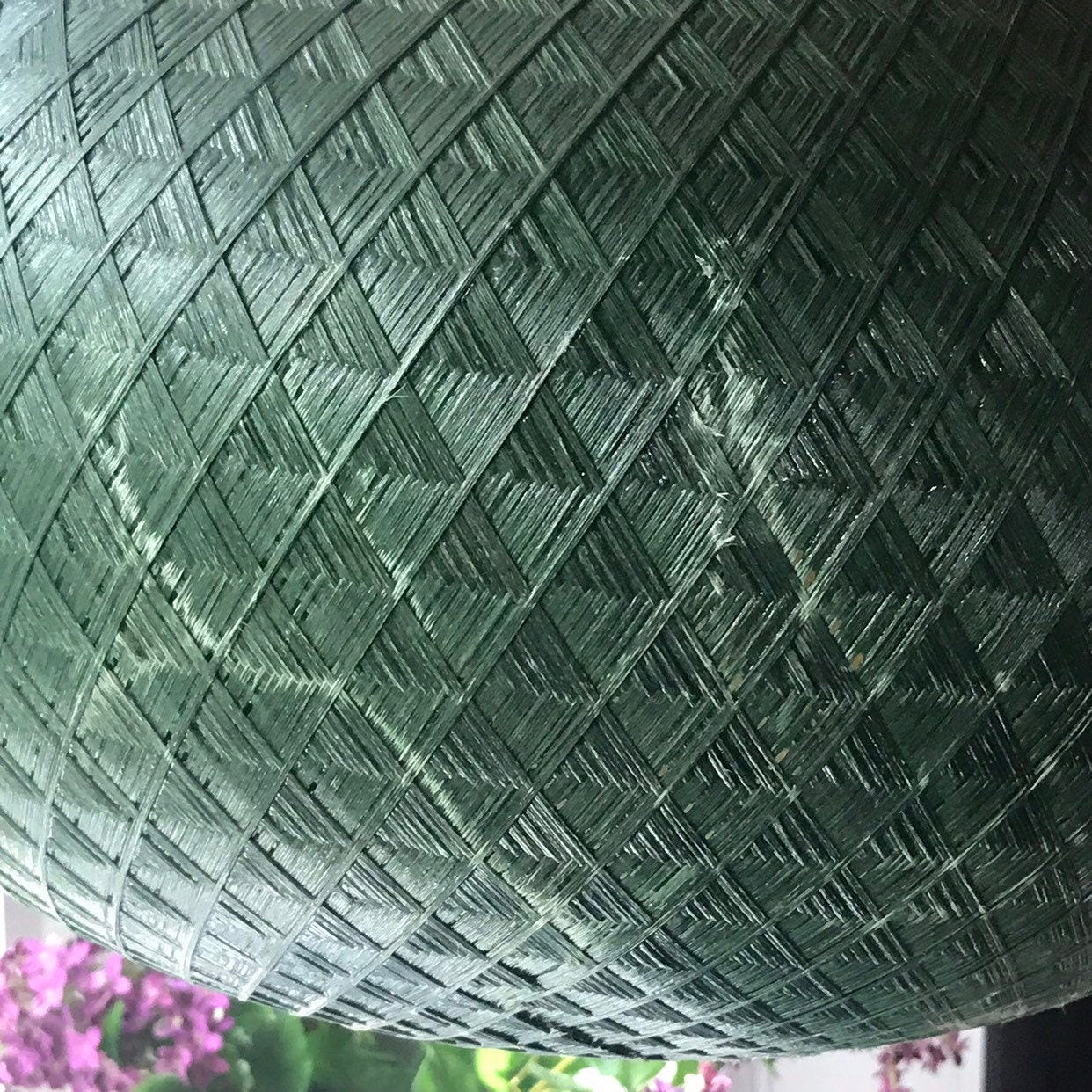 Green Swag Spaghetti Fiberglass String Hanging Lamp Gold Etsy