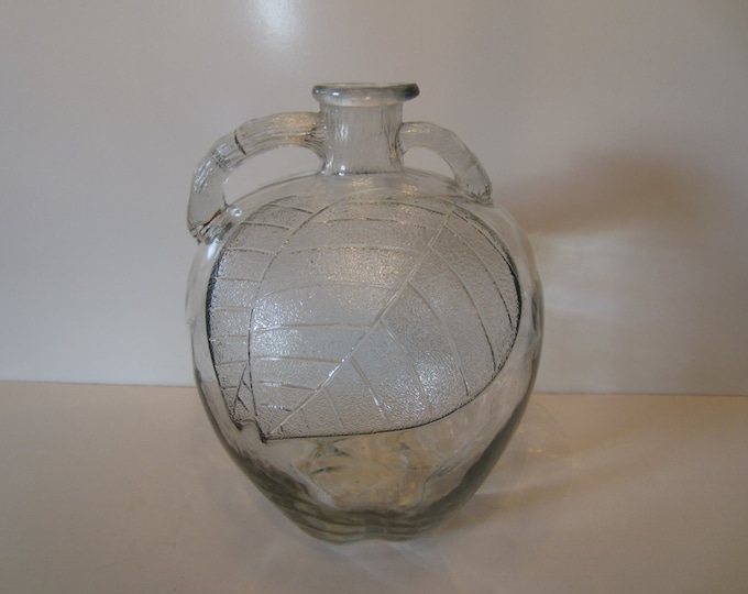 Vintage Clear Apple Shaped Cider or Vinegar Jug... Charming Etsy