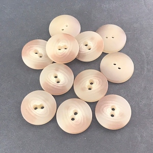 11 - 1 1/8&quot; Buttons Two Tone Sand Colored Swirl 2 Hole Decorative Sewing, Craft Supplies Jacket Clothing Buttons