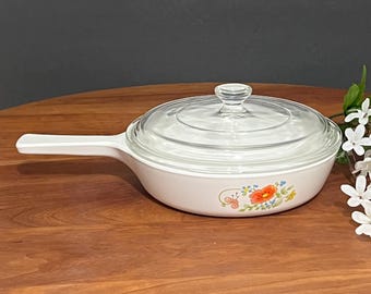 Vintage 6 1/2 Inch Corning Ware Wildflower P-83-B Menuette Sauce Pan/Skillet