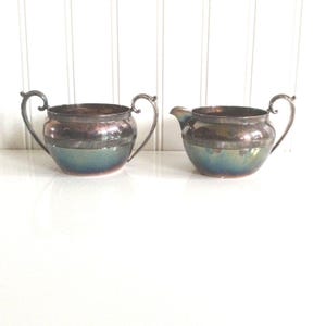 Silverplate Sugar Bowl & Creamer Wilcox S. P. Co EPWM International S Co N114 IS - No Sugar Bowl Lid