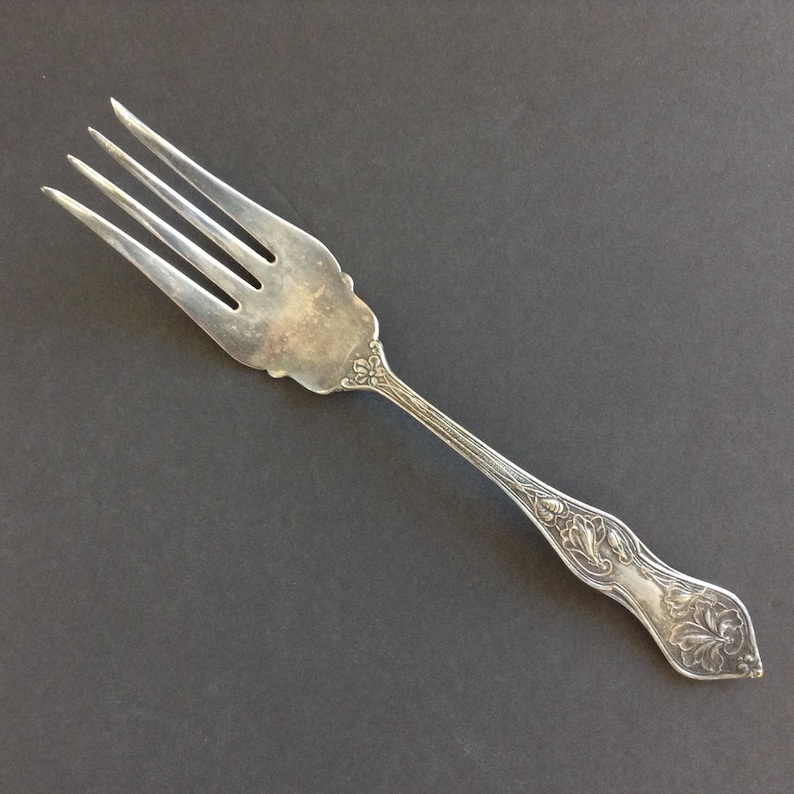 Silverplate Serving Fork Cold Meat Fork the only marking on the back is a K