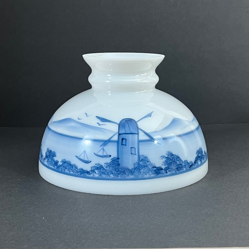 White Milk Glass Student Shade 9 3/4