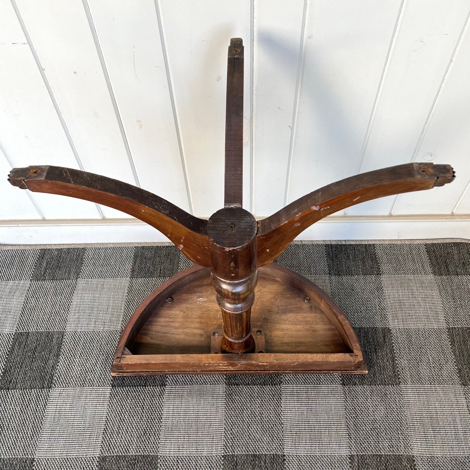 Half Round Half Moon Pedestal Table Foyer Hallway Table 25 Etsy