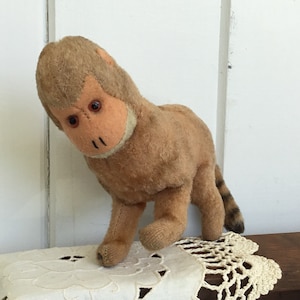 Vintage Stuffed Monkey Country Farmhouse Decor Doesn’t Stand Very Well
