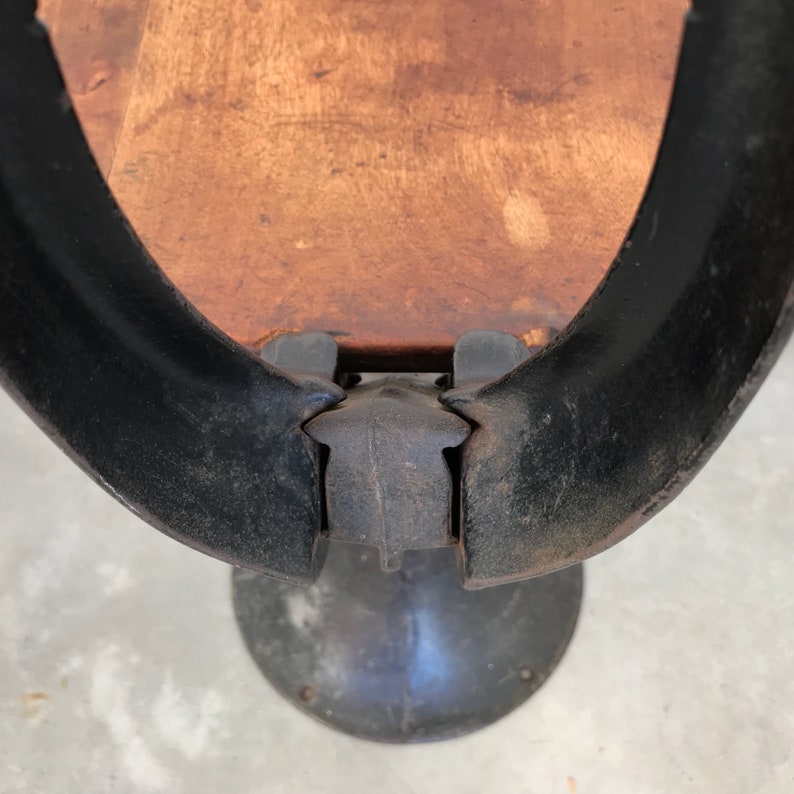 CHAIR Vintage Childs School Desk Chair Bolts to Floor Wood Etsy