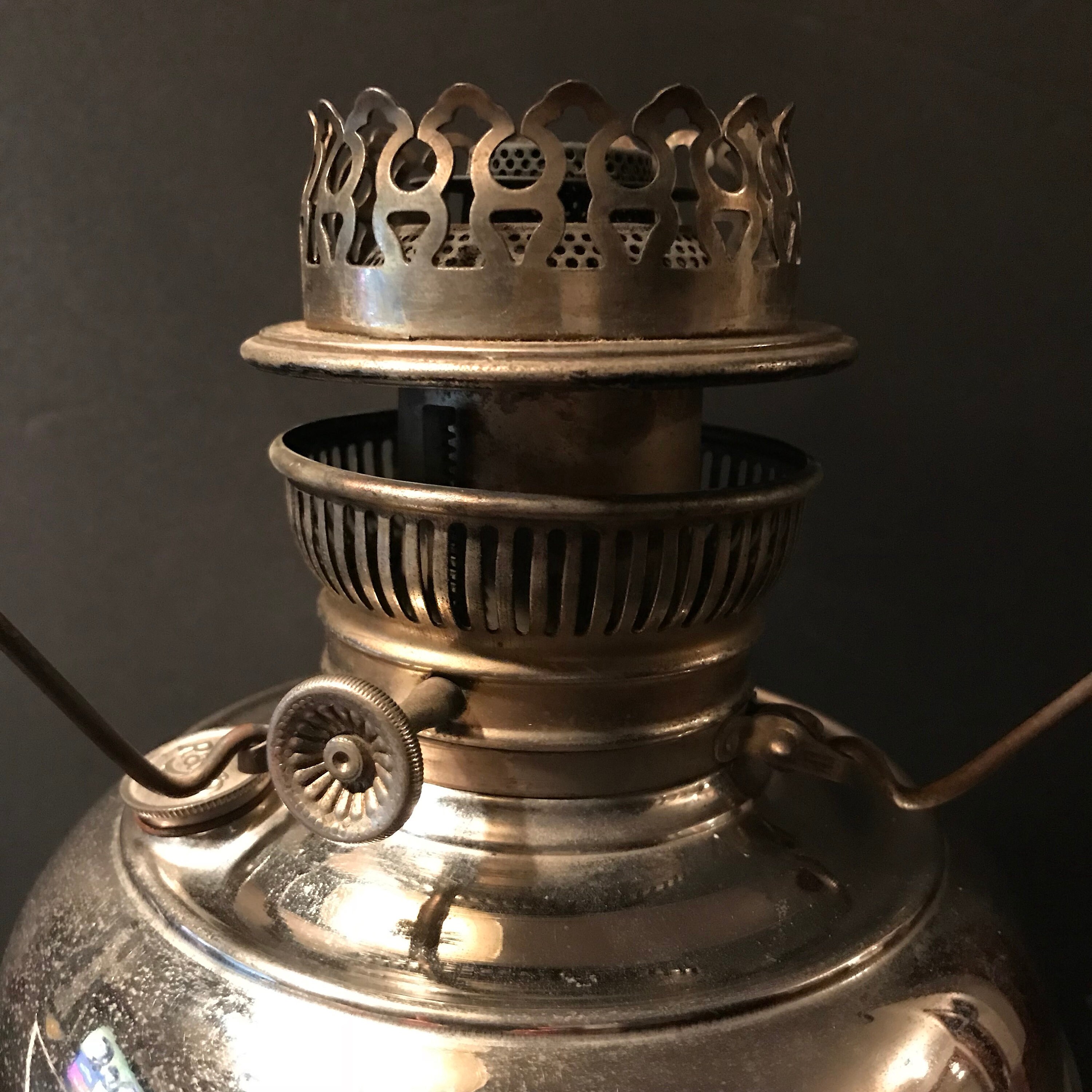 Vintage Rayo Nickel Plate Center Draft Kerosene Oil Lamp NOT Etsy