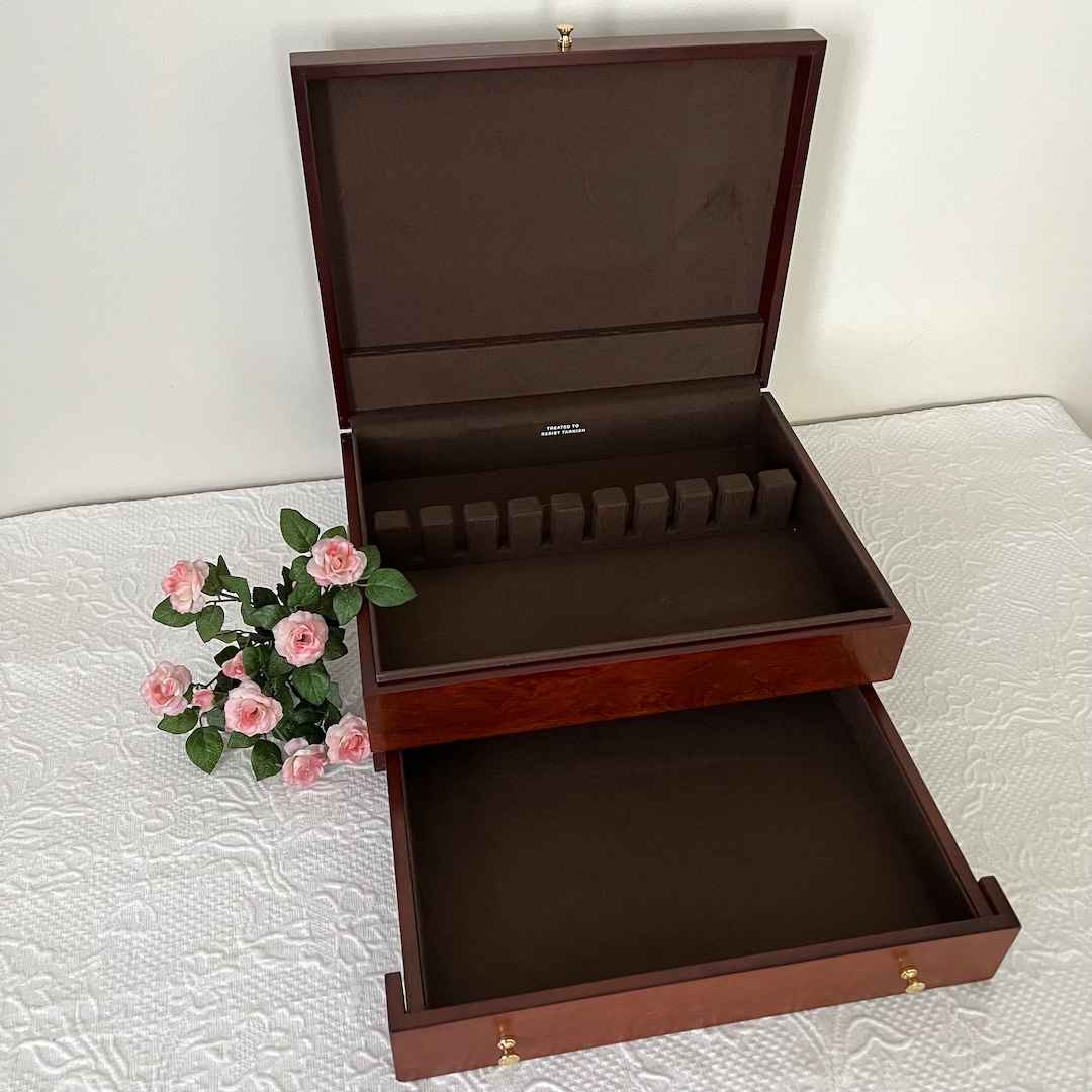 Caja de madera para guardar cubiertos new arrivals