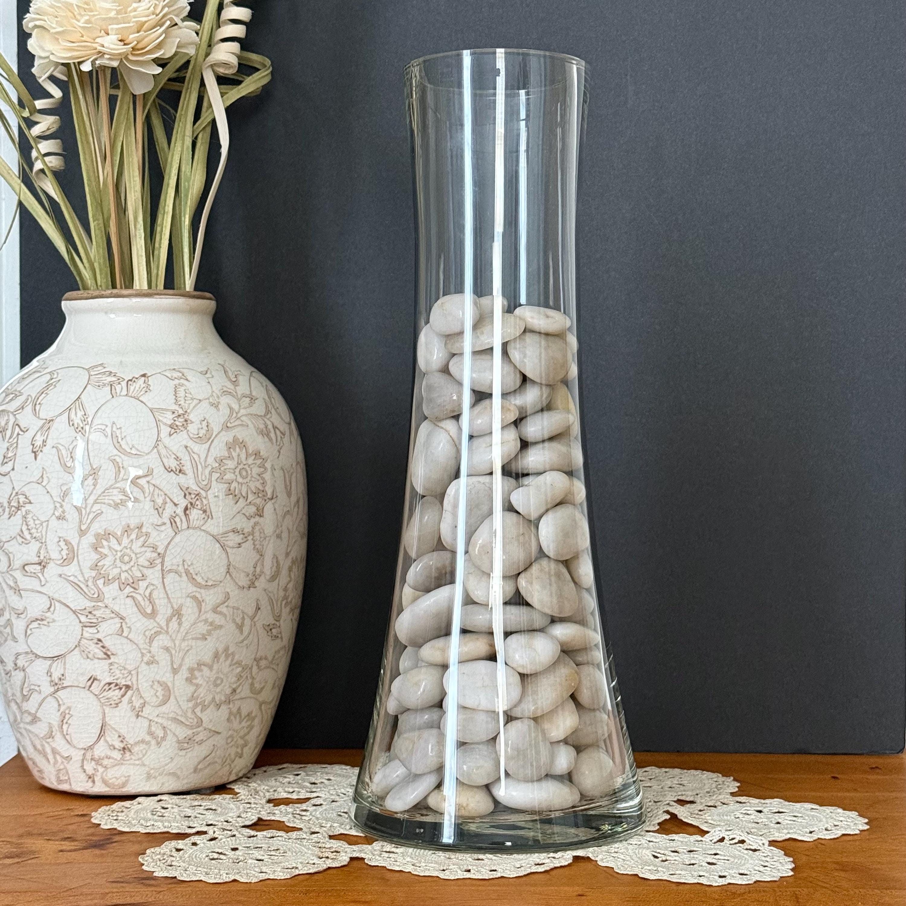 Large Heavy Tall Glass Vases - Etsy