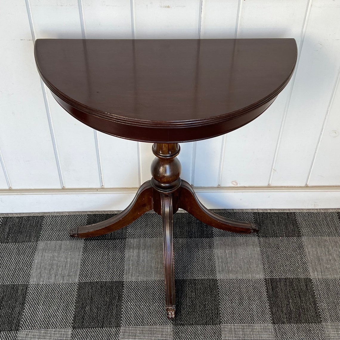Half Round Half Moon Pedestal Table Foyer Hallway Table 25 Etsy