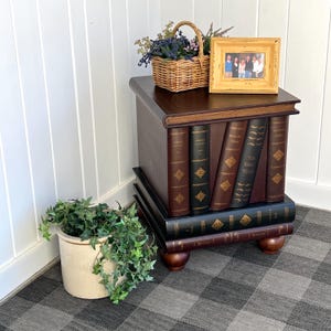 Library Book End Table With Cabinet and One Drawer ~ Accent Side Table ...