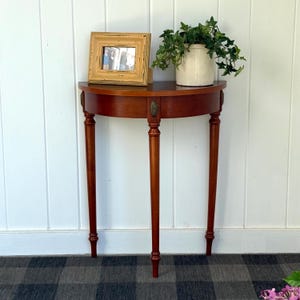 Bombay Company Crescent Console Table, Half Moon Entry Table, Narrow Hall Table