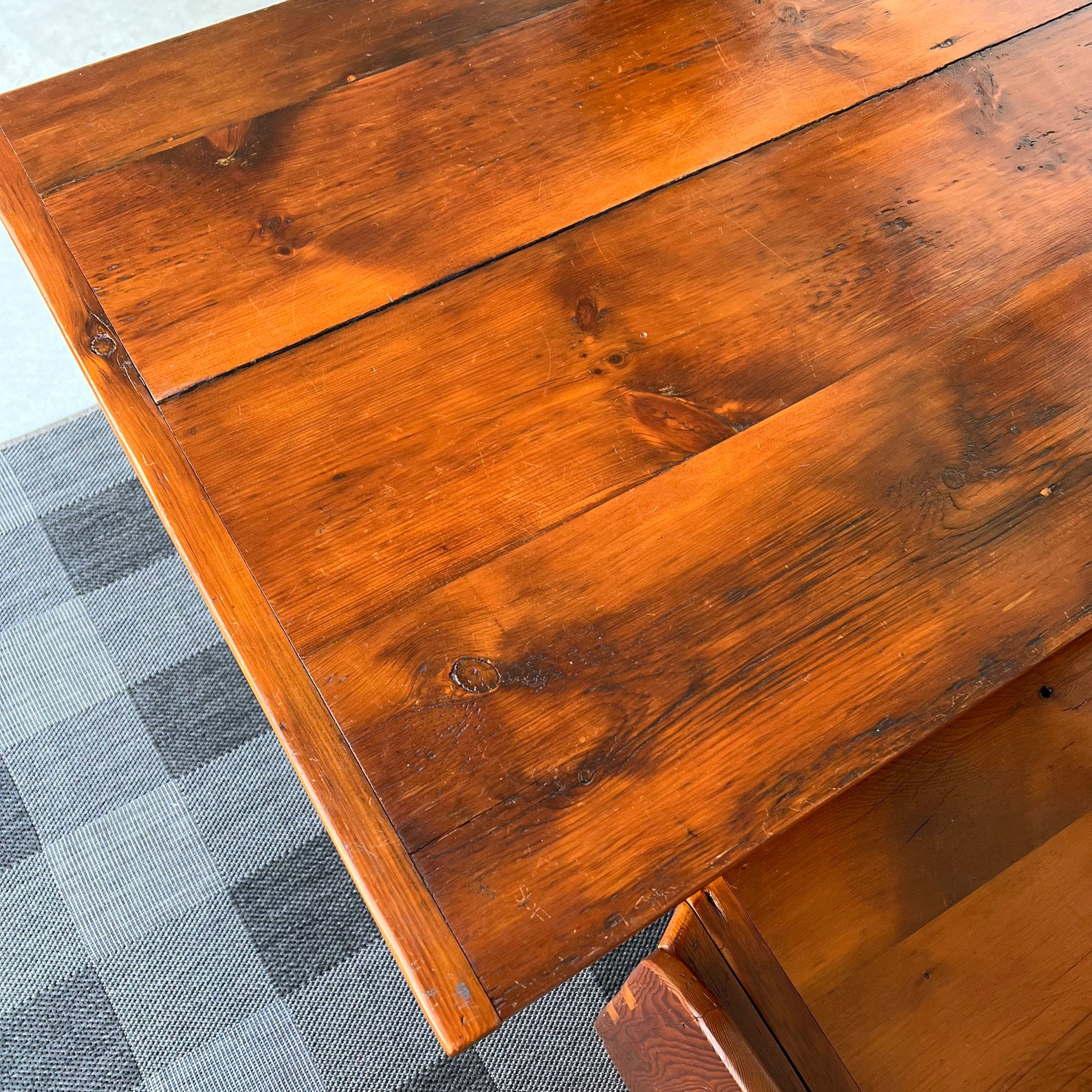 Barn Wood Table & Bench W Lift up Seat Storage Country Etsy