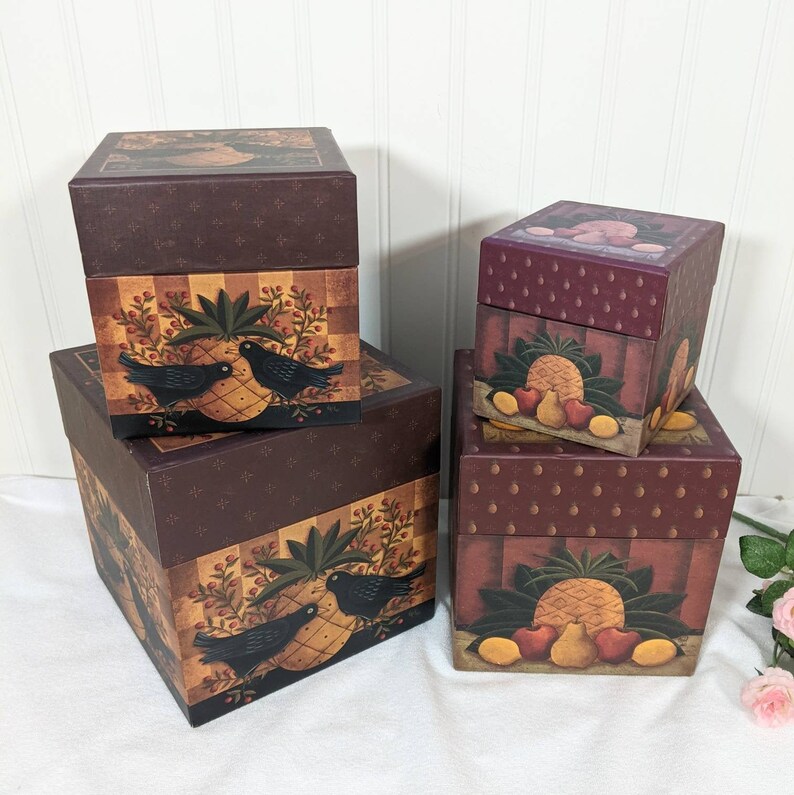 Legacy Decorative Nesting Gift Boxes Set of Four Boxes With Etsy