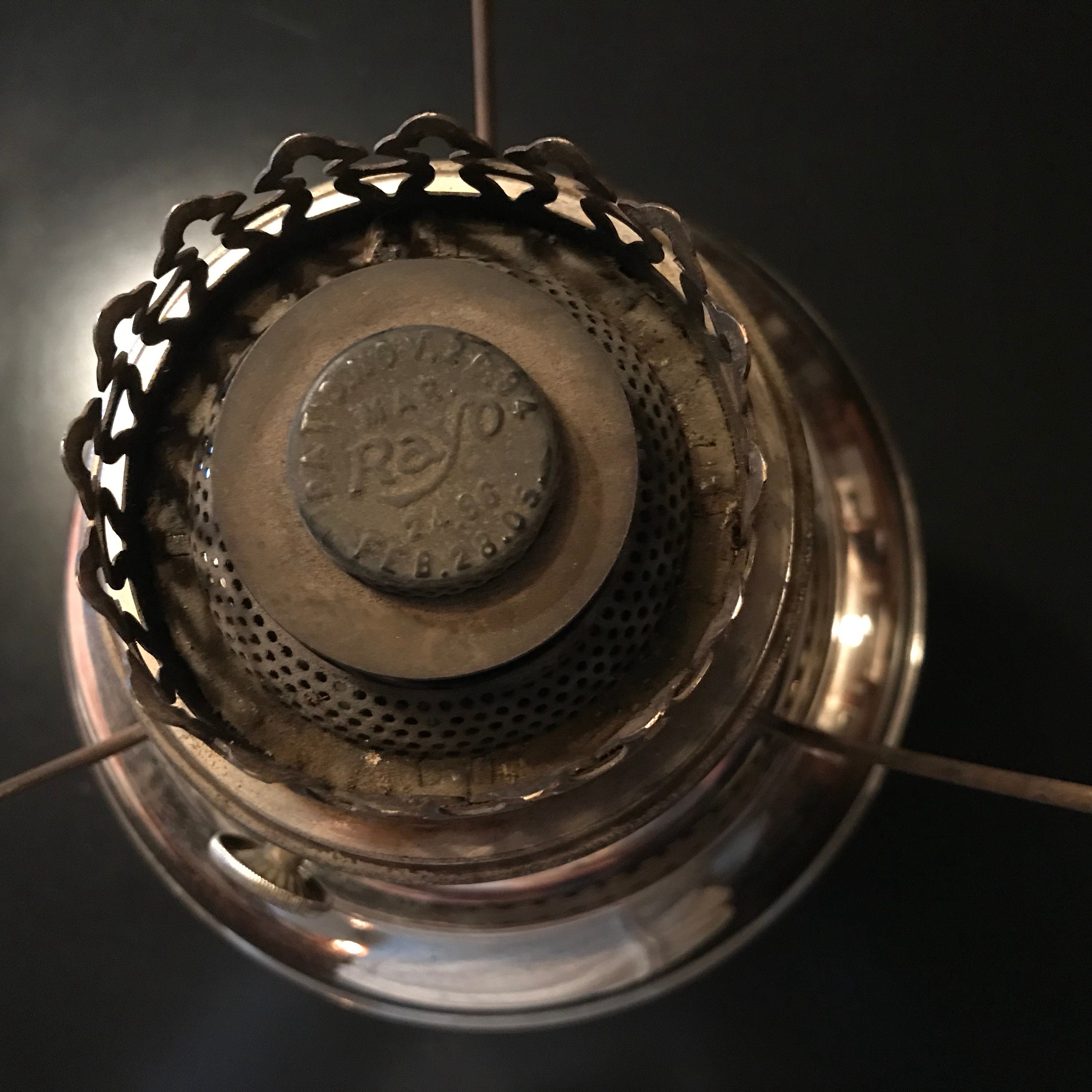 Vintage Rayo Nickel Plate Center Draft Kerosene Oil Lamp NOT Etsy