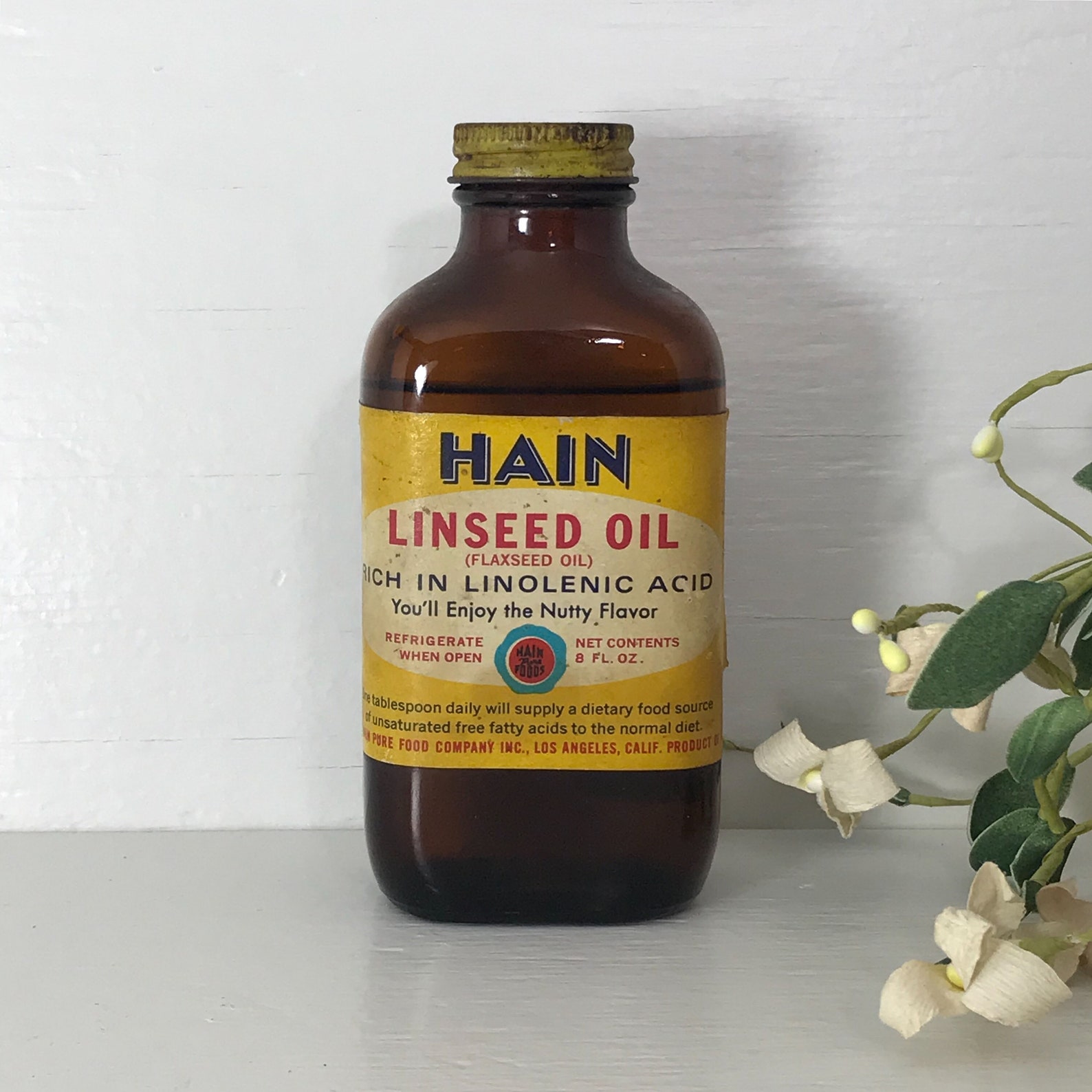 Bottle Hain Linseed Oil flaxseed Oil Rich in Linolenic Acid Etsy
