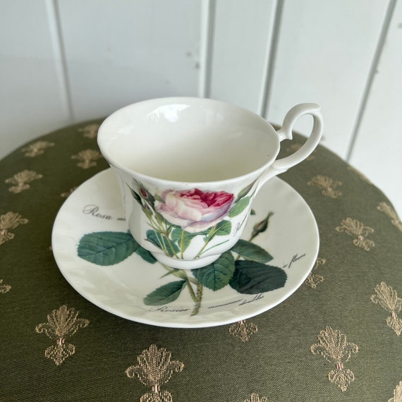 Redoute Roses Roy Kirkham Fine Bone China, Made in England 1996 Tea Cup and  Saucer - Etsy Polska