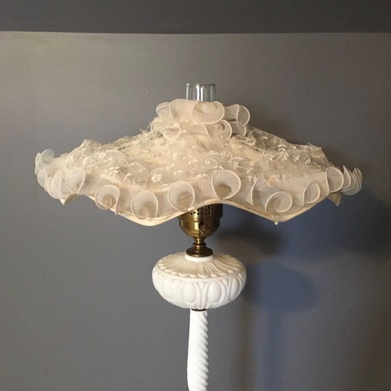 white lace lampshade