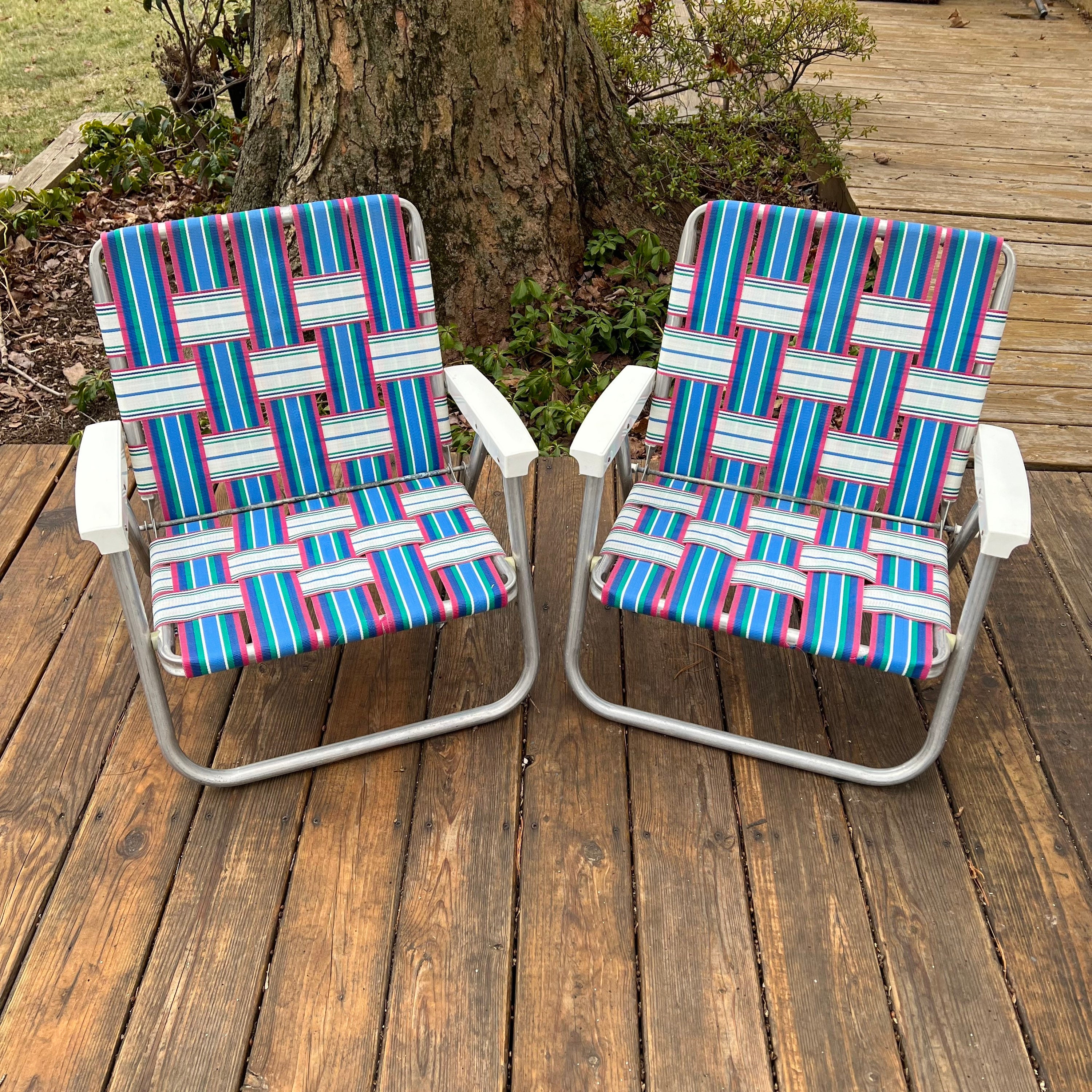 Webbed beach clearance lounge chairs