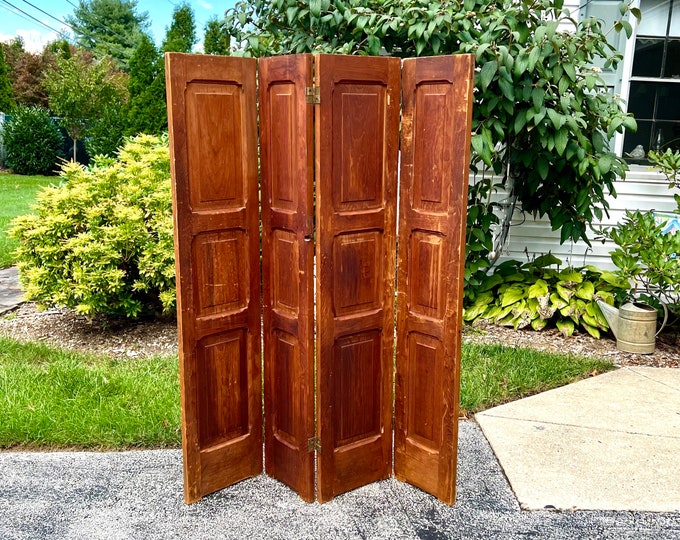 Vintage Wooden Room Divider Photo Prop Clothing Display Back Drop With