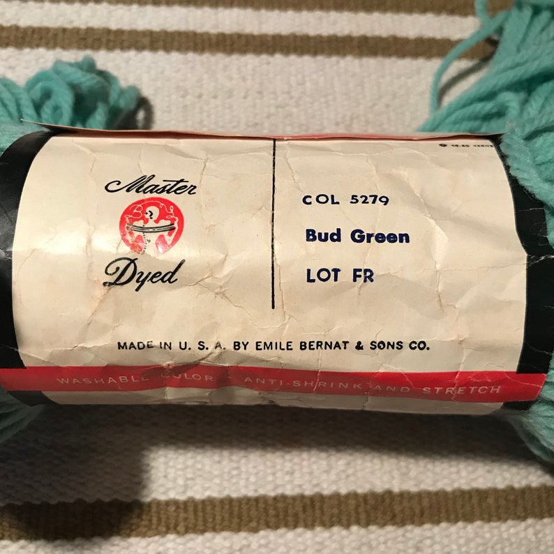 1 Skein of Bernat Nylo Knitting Worsted 50 Percent Wool Worsted 50 Percent Dupont Crimpset Nylon