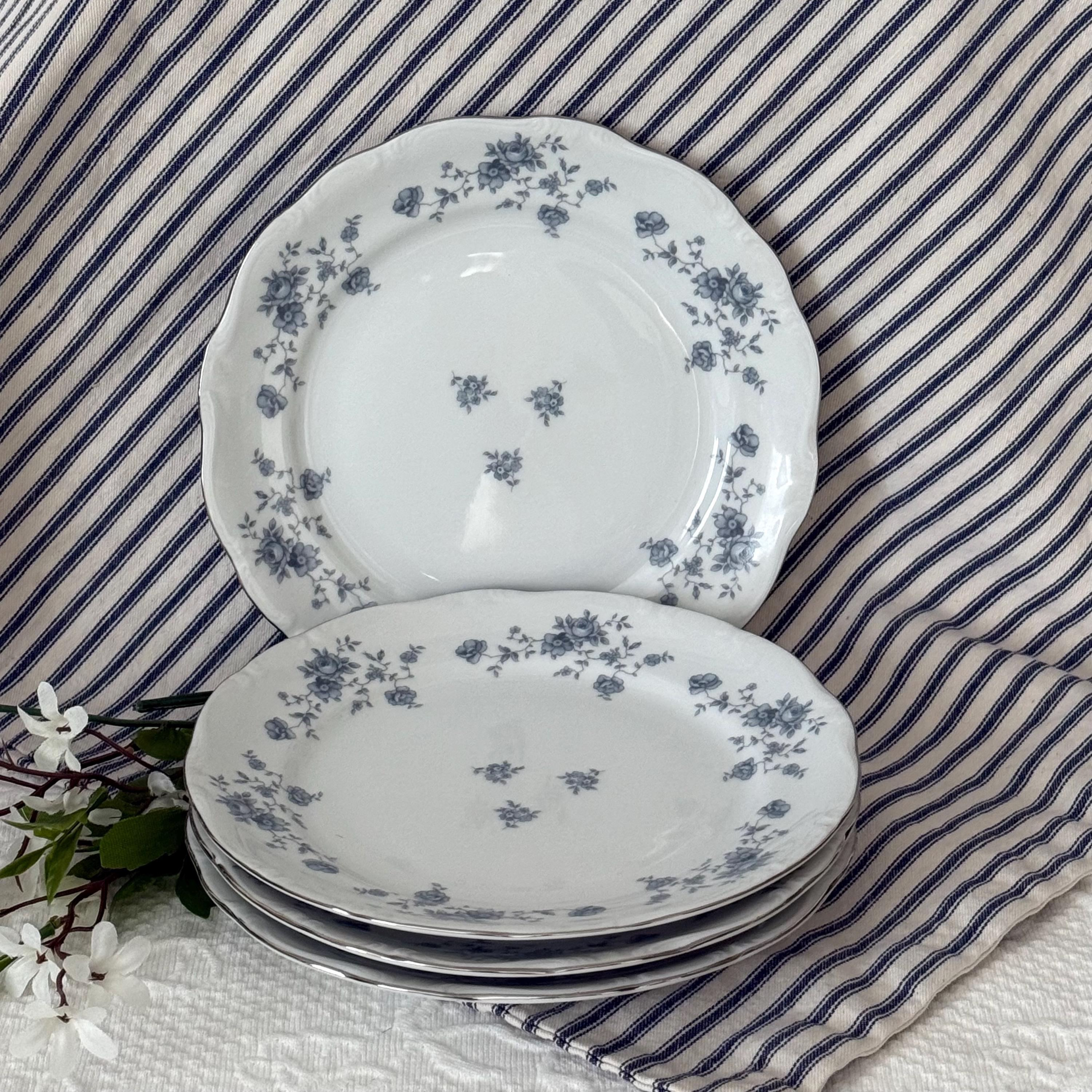 Haviland葉模様 皿 5枚セット 4 Salad Plates 7 5/8