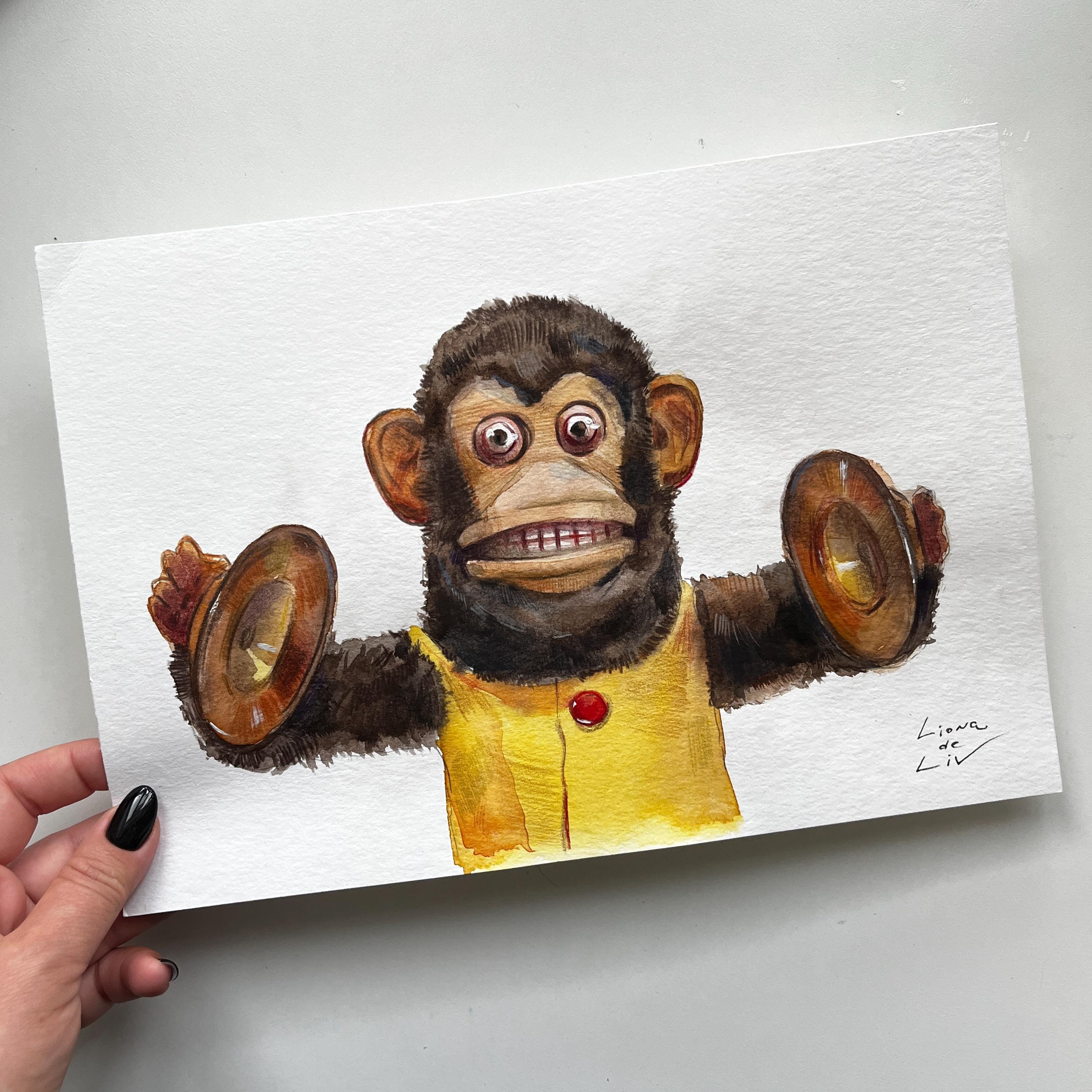 Vintage monkey toy cymbal - Etsy 日本