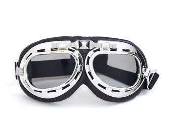 レトロなバイク用ゴーグル、メガネ、バイク、ビンテージ、ATV、バイカー、スクーター、クルーザー、ヘルメット、サイクリング、スキー用ゴーグル