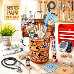 Duplo Wrapper für Doctor Dad / Vatertag Geschenk / Papa Imprimible / Regalo de padre médico