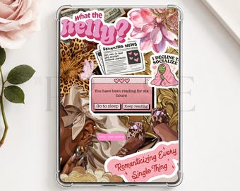 Inserto rosa para Kindle / Decoración para lector electrónico con temática literaria (Descarga digital)