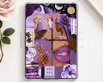 Inserto morado para Kindle / Decoración digital con temática literaria (Descarga imprimible)
