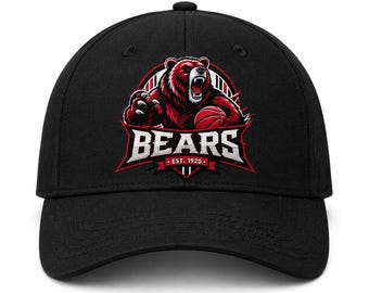 Chicago Football Bear PNG, Bears Lover Mascot Sublimation, School Team Grizzly Splatter Design, Sports Shirt Digital Download
