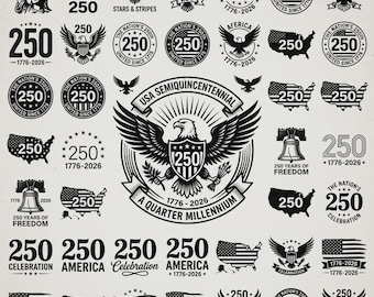 45+ USA 250th Anniversary svg Bundle, America 1776-2026 Flag jpg, Patriotic Cricut Cut Files, 4th of July png