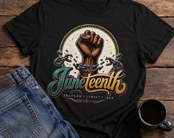 Juneteenth Fist PNG JPG, Woman Black Power Fist, Black History Month 1865, Breaking Every Chain, Queen Freedom Shirt Design
