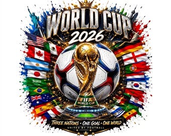 World Cup 2026 Shirt, FIFA Soccer Fan Sweatshirt, International Flags Football Graphic Tee, USA Canada Mexico Tournament Shirt