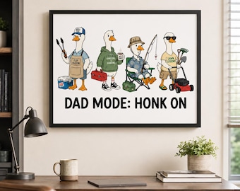 Goose Dad PNG, Funny Dad Goose Design, Silly Goose Dad Graphic, Father’s Day Gift PNG, Dad Gift From Kids, Husband Gift Digital Download