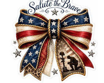 Memorial Day Bow PNG, Patriotic American Flag Clipart, Military Leopard Bow Sublimation Design, 4th of July PNG for Shirt