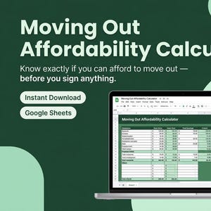 Moving Out Budget Planner, First Apartment Calculator, Rent Affordability Tool