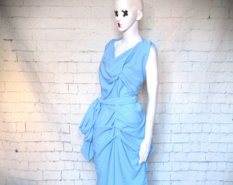 INSIDER dress in powder blue crepe