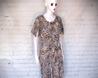 PIXIE dress in Leopard print cotton