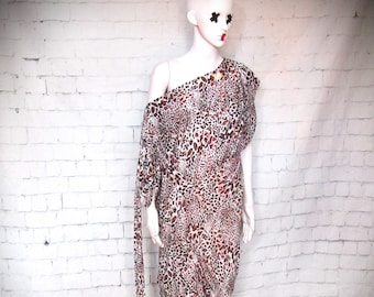 BROKEN MIRROR dress in small animal print with pink hue