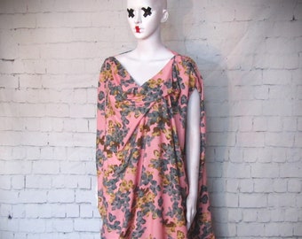 KAFTAN K'ture  'Aphrodite' kaftan dress in floral pink cotton