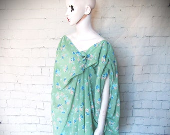 KAFTAN K'ture Grecian style kaftan in sheer floral with vintage button detail