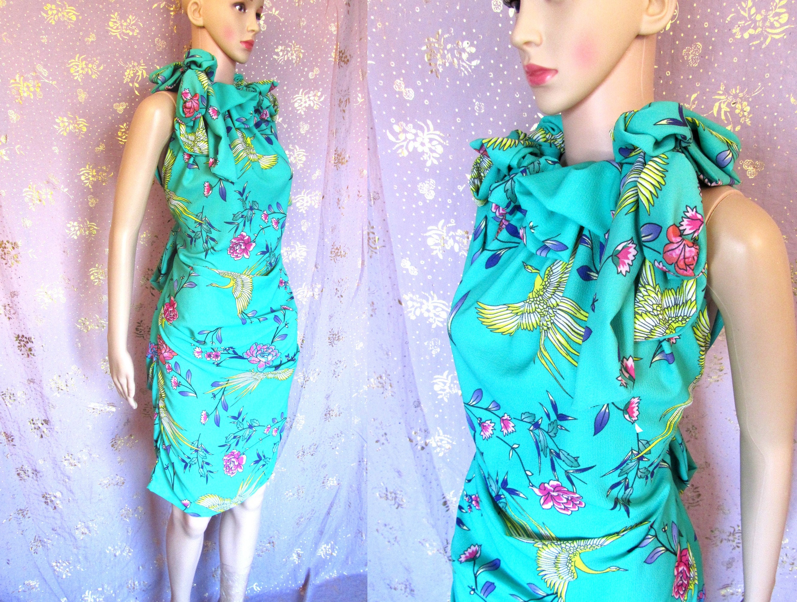 Image of Burbo "Purse Dress' Deluxe in Soft Crepe With Orient Print