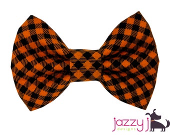 Halloween Check (Orange and Black) Bow Tie